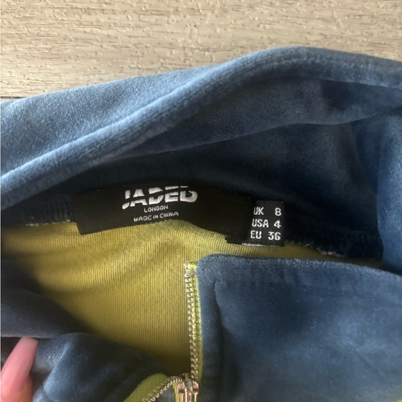 Jaded London Green Velour Jacket - Picture 4 of 5